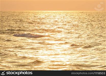 Beautiful sunrise on the sea and reflection