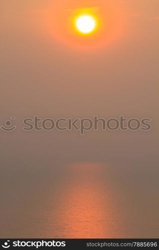 Beautiful sunset above the sea, abstract nature background