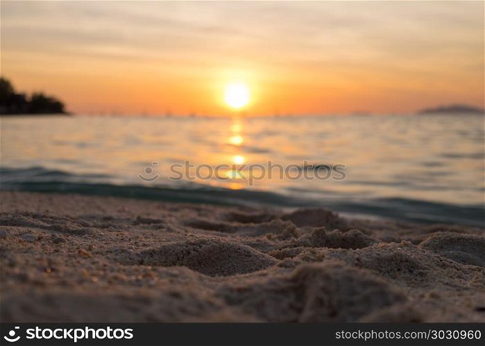 Beautiful sunset above the sea beach.. Beautiful sunset above the sea beach