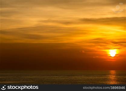 Beautiful Sunset at Andaman sea Krabi Phiket Thailand