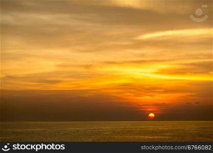 Beautiful Sunset at Andaman sea Krabi Phuket Thailand