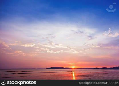 Beautiful sunset at the sea