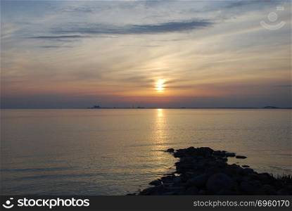 Beautiful sunset by the Baltic Sea. Beautiful sunset by the swedish island Oland in the Baltic Sea