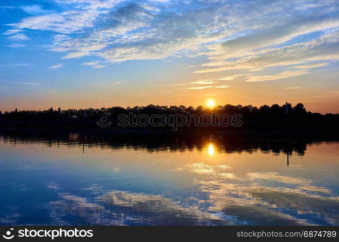 Beautiful sunset landscape