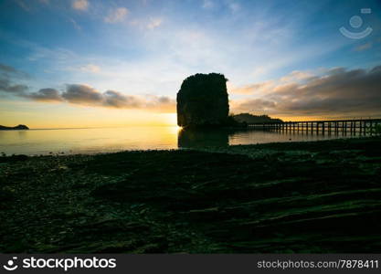 Beautiful sunset on the beach