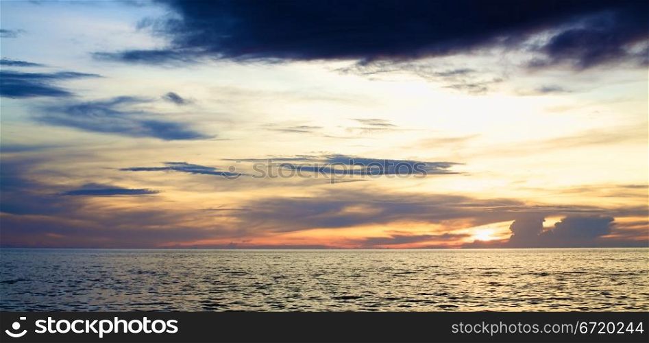 beautiful sunset over Andaman Sea, in Thailand