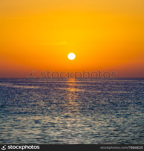 Beautiful sunset over the sea. beauty landscape. Wonderful sunrise