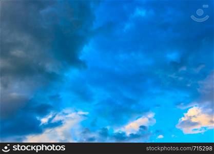 Beautiful sunset sky with colorful clouds - Background