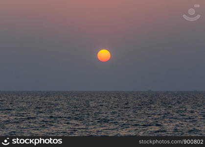 Beautiful sunset views at the sea