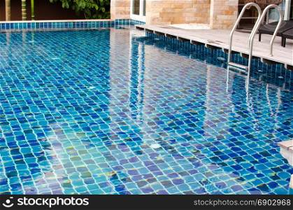 beautiful swimming pool in tropical resort