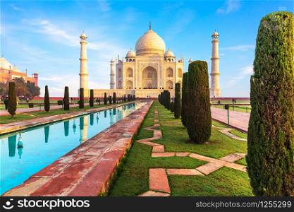 Beautiful Taj Mahal view in Agra, Uttar Pradesh, India.. Beautiful Taj Mahal view, Agra, Uttar Pradesh, India