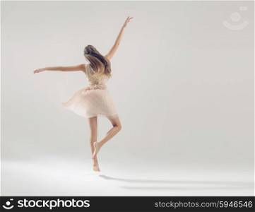 Beautiful talented athlete in ballet dance