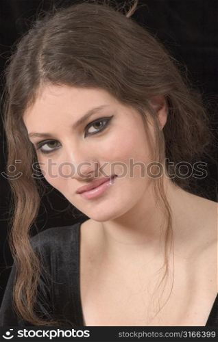 Beautiful teenager with gothic makeup