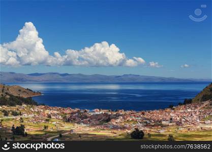 Beautiful Titicaca Lake in Bolivia