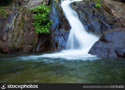 Beautiful Ton Pling Waterfall in Thaimuang Phang Nga, Thialand