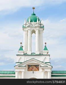 Beautiful tower in Spasso-Yakovlevsky Monastery in Rostov Veliky, Russia