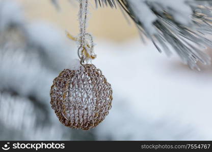 Beautiful traditional Christmas decor closeup