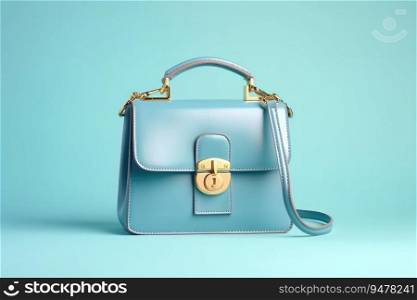 Beautiful trendy smooth women’s handbag. Generative AI