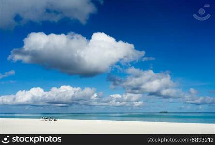 beautiful tropical beach and sea at maldives