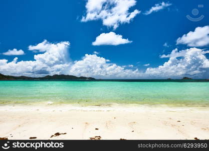 Beautiful tropical beach at Seychelles
