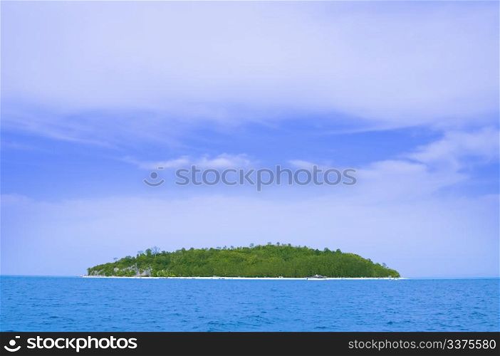 Beautiful tropical green island on Andaman Sea in Thailand