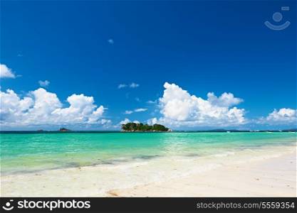 Beautiful tropical island at Seychelles