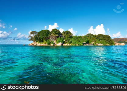 Beautiful tropical island at Seychelles