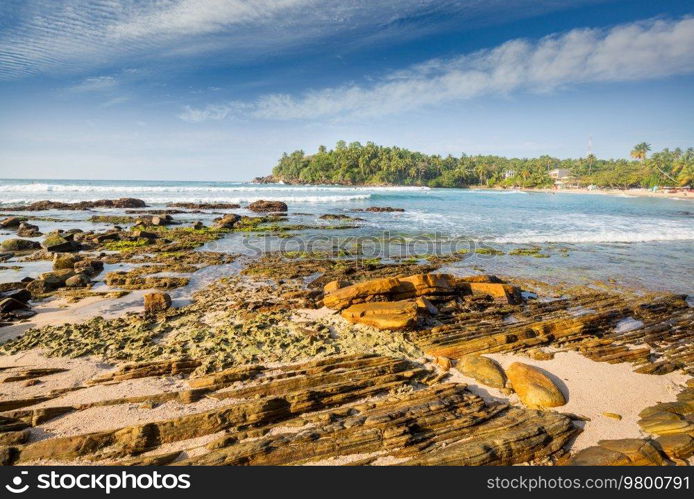 Beautiful tropical landscapes in Sri Lanka. Travel and holiday background