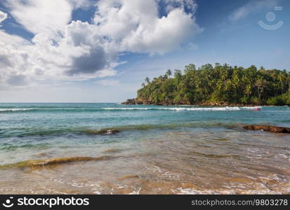 Beautiful tropical landscapes in Sri Lanka. Travel and holiday background