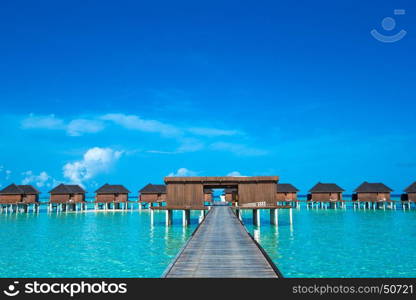 Beautiful tropical Maldives island with beach