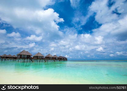 Beautiful tropical Maldives island with beach