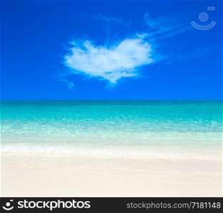 Beautiful tropical Maldives island with beach , sea , and blue sky for nature holiday vacation background concept