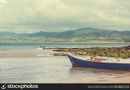 Beautiful tropical Pacific Ocean coast in Costa Rica