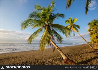 Beautiful tropical Pacific Ocean coast in Costa Rica
