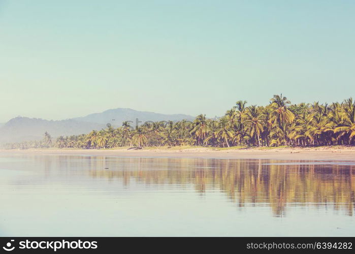 Beautiful tropical Pacific Ocean coast in Costa Rica