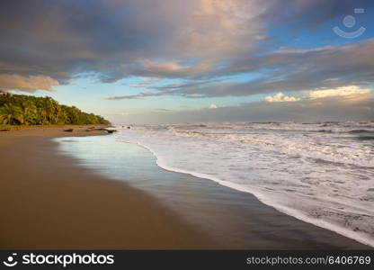 Beautiful tropical Pacific Ocean coast in Costa Rica