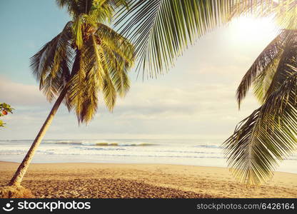 Beautiful tropical Pacific Ocean coast in Costa Rica