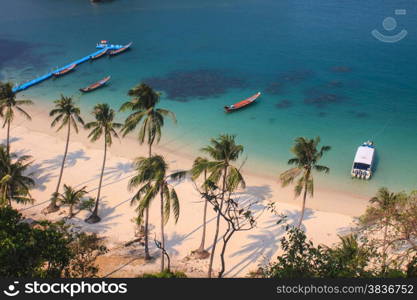 beautiful tropical sea in summer, beach island and the sea in Thailand