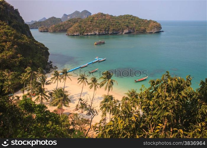 beautiful tropical sea in summer, beach island and the sea in Thailand