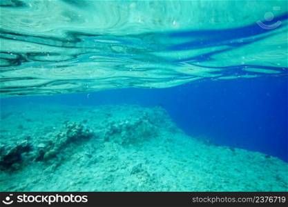 Beautiful underwater background, natural seascape