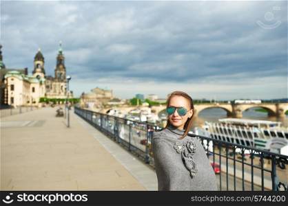 Beautiful urban woman in Dresden, Germany