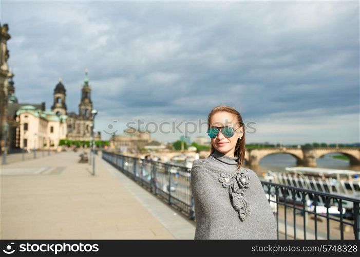 Beautiful urban woman in Dresden, Germany