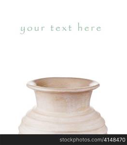 Beautiful vase from above with room for text