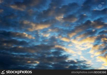 Beautiful vector cloudscape. Beautiful cloudscape. EPS 10 vector illustration. Used mesh layers and transparency