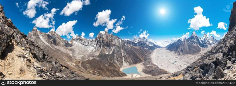 Beautiful view from Gokyo Ri, Everest region, Nepal. Beautiful mountain landscape