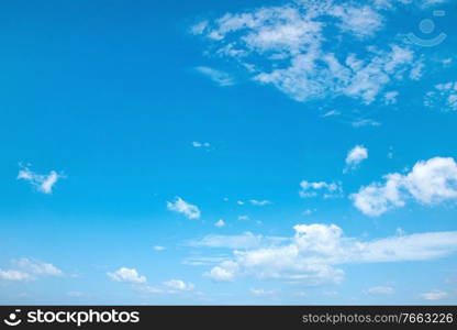 Beautiful view of a summer and cloudy sky