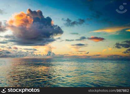 Beautiful view of a tropical beach in Praslin, Seychelles