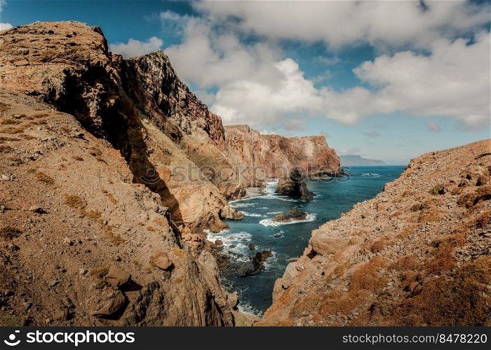 Beautiful view of Madeira Island, Ponta de Sao Lourenco  - Portugal
