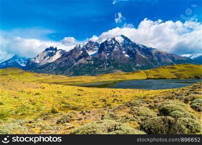 Beautiful view of National Park Torres del Paine in Chilean Patagonia, Chile