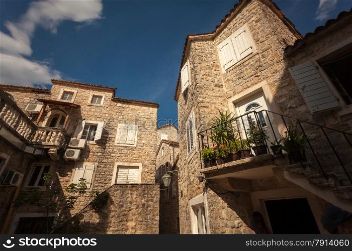 Beautiful view of old stone building at mediterranean town